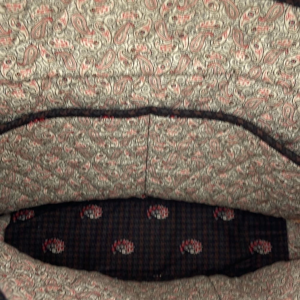 Vera Bradley Messenger Bag Brown & Black Houndstooth Paisley - Picture 7 of 9